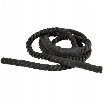 25mm Ciężka Skakanka Power Training Czarna 3m
