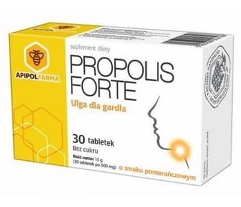 Propolis Forte 30 tabletek do ssania, smak pomarań