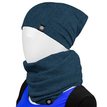 KOMPLET CZAPKA I KOMIN TUBA NA ZIMĘ JESIEŃ ROZM. M