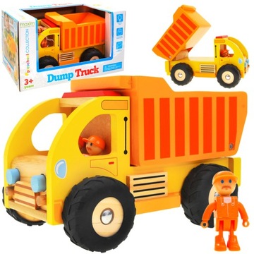 Drewniane auto WYWROTKA ŚMIECIARKA ZA1810