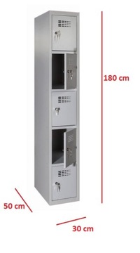 Гардероб Шкаф платяной с 5 отделениями 180х30х50