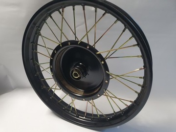 M-72 Circle Half-Edle Hub Rafka Black, спицы желтых оцинкованных спиц