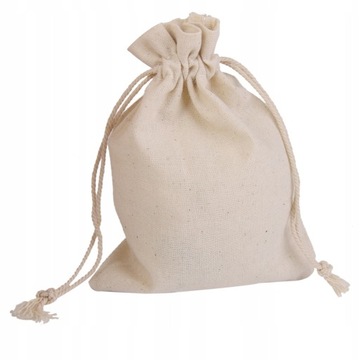 10 небольших льняных джутовых мешочков для