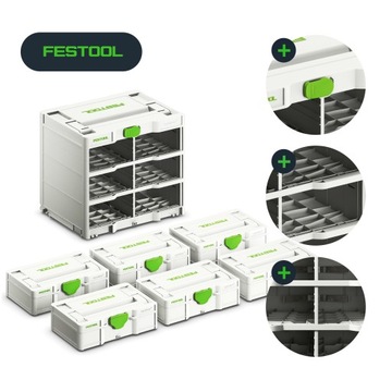 Подставка для систейнеров³ SYS3-RK/6 M 337-Set Festool 577816 + Систейнеры