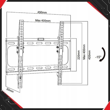 РЕГУЛИРУЕМАЯ ВЕШАЛКА ДЛЯ ТЕЛЕВИЗОРА ТОНКАЯ КРЕПЛЕНИЕ ДЛЯ ТЕЛЕВИЗОРА VESA 32 40 43 50 55