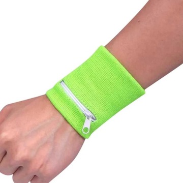 Wristband with Zipper Wrist Wallet Multi-colors Wrist Support Coin Keys