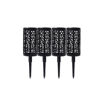 ch-Zestaw 4 pustych lamp ogrodowych LED zasilanych