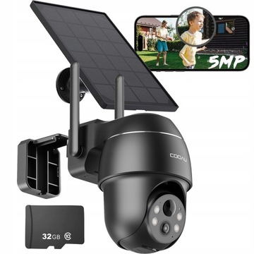 KAMERA ZEWNĘTRZNA SŁONECZNA WIFI 5MP z Czujnikiem