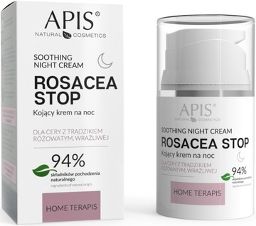 APIS ROSACEA Успокаивающий ночной крем от купероза.