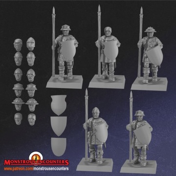 Breton Men at arms Unit 5x - Monstrous Encounters
