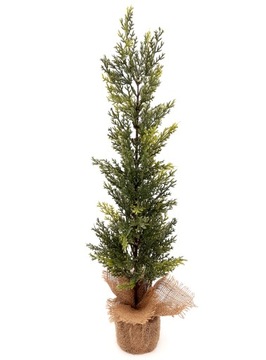SZTUCZNA TUJA W DONICZCE ROŚLINA DEKORACYJNA SZTUCZNE DRZEWO 60 cm