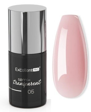 Lakier hybrydowy EXCELLENT PRO SEMI Transparentny 05 7g