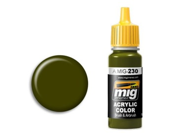 Farba akrylowa Camo green RLM82 A.MIG230 AMMO Mig