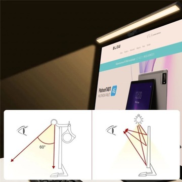 МОНИТОРНАЯ ЛАМПА ДЛЯ КОМПЬЮТЕРА НОЧНАЯ РЕГУЛИРУЕМАЯ МОЩНАЯ ЛЕНТА 10ВТ USB-C 50СМ