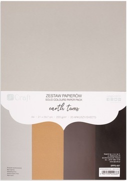 ZESTAW PAPIERÓW 220G EARTH TONES DPPS-007 DPCRAFT