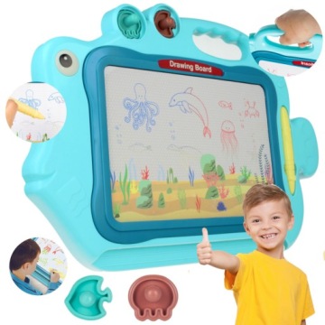 ZNIKOPIS TABLICA MAGNETYCZNA do RYSOWANIA kolorowa DUŻA STEMPELKI RYSIK