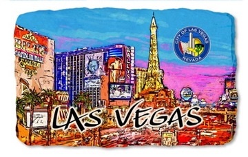 LAS VEGAS USA NEVADA magnes lodówkę kamień 525