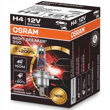 Osram żarówka H4 Night Breaker Laser +200% +150m