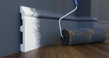 НАПОЛЬНАЯ ПОЛОСКА белая LPC-33 Creativa. Плинтус