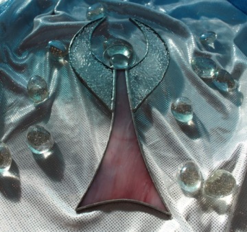 Современное стекло Тиффани розовый ангел