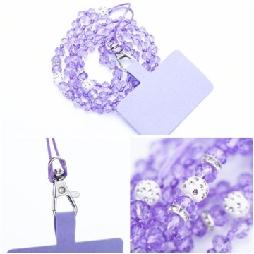 Подвеска на шею CRYSTAL DIAMOND 74 см фиолетовая