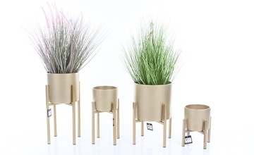 керамические цветочные горшки ERA 19/17 с золотым тиснением