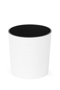 Doniczka MALWA DŁUTO śr. 30cm kol. BIAŁY + wkład