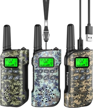Walkie Talkie dziecięce zestaw 3szt. 2-drożne radio Krótkofalówki Prezent
