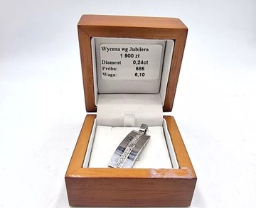 PIĘKNA ZŁOTA ZAWIESZKA Z DIAMENTAMI P585 6,10G