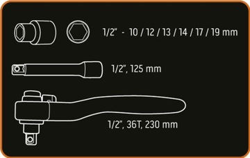 Набор изолированных торцевых ключей Neo Tools, 1000 В