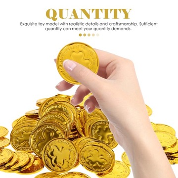 ПЛАСТИКОВЫЕ МОНЕТЫ ЗОЛОТЫЕ МОНЕТЫ 3-ЛИСТОЧНЫЙ ШОКОЛАД