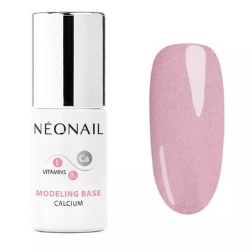 NEONAIL Baza Hybrydowa MODELING BASE CALCIUM LUMINOUS PINK