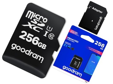 GOODRAM KARTA PAMIĘCI 256GB MICRO SDXC CLASS 10 +A