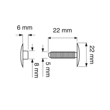 Złączka zaciskana ? 22 mm dł 22 mm Biały 10 szt