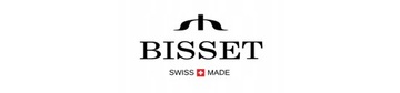 Szwajcarski elegancki Zegarek męski Bisset BIS0780 szafir data box +Grawer