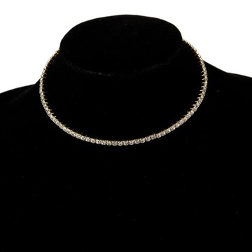 Rhinestone Choker Necklaces Torques Collar Women Statement Jewelry Girl