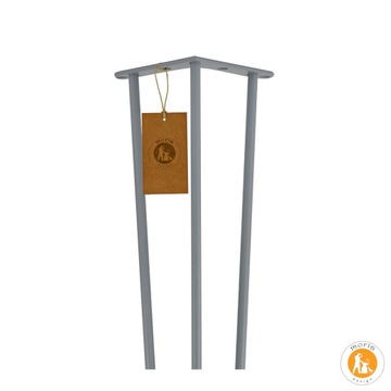 MORIA DESIGN Ножки-шпильки Металлическая ножка для письменного стола, стола, 61 см, 3 стержня, серый