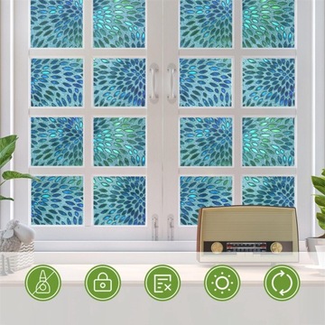 Конфиденциальность Наклейка на оконное стекло Стеклянные наклейки Статические