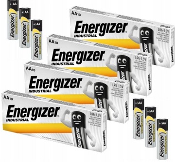 40 щелочных батарей ENERGIZER Industrial AA LR6 E91 1,5 В