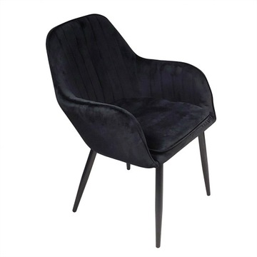 Fotel Floryda Black czarny welur tapicerowany