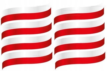 NAKLEJKA FLAGA POLSKI 8 szt.