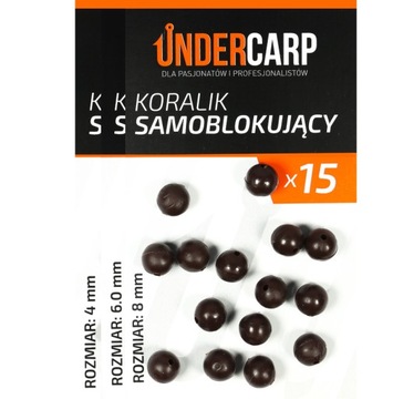 UnderCarp Koralik samoblokujący - brązowy 4 mm