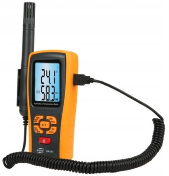 ГИГРОМЕТР ИЗМЕРИТЕЛЬ ВЛАЖНОСТИ ВОЗДУХА ТЕРМОПАРА ТЕМПЕРАТУРЫ Тип K ЖК-дисплей