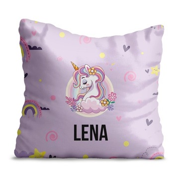 Dziecięca Poszewka na Poduszkę Unicorn Personalizacja Imię dla Dziewczynki