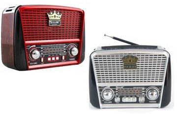 RADIO RETRO SOLARNE AKUMULATOROWE USB GŁOŚNIK