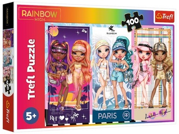 TREFL Puzzle RAINBOW High TĘCZOWE Laleczki 100 elementów