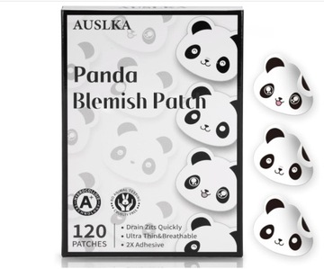 AUSLKA Panda naklejki na pryszcze 120 plastrów na pryszcze w Panda