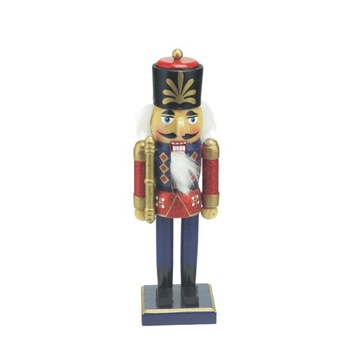Figurka dziadek do orzechów Król 25 cm czer / nieb