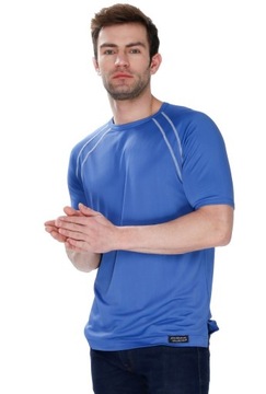 Koszulka męska Sprint z jedwabiu wiskozowego : Kolor - Jeans, Rozmiar - 56/
