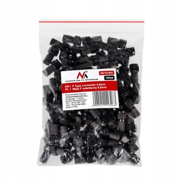 Спутниковое ТВ SAT F штекер F, металлический, для кабеля 6,8 мм